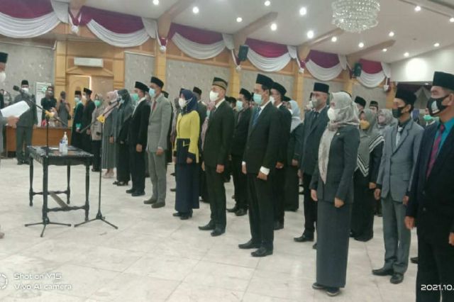 Ini Nama-nama 77 Pejabat Eselon III dan IV Pemkab Tanjab Barat yang Dilantik Sekda Agus Sanusi