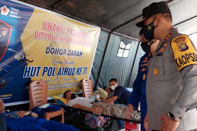 Kapolda Jambi Tinjau Bhakti Kesehatan Dalam Rangka HUT ke-71 Pol Airud