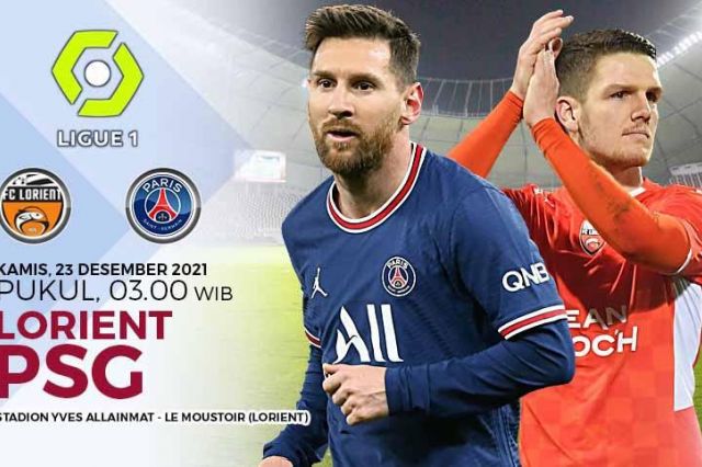 Link Live Streaming Liga Prancis, Lorient vs PSG