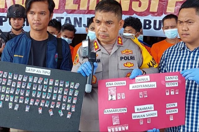 Dalam Sebulan, 11 Pelaku Narkoba Ditangkap Polres Tanjab Timur
