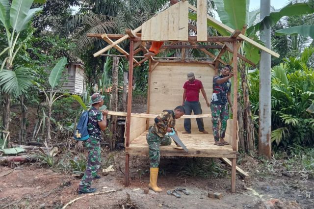 Selain MCK, Satgas TMMD ke 115 Juga Buat Pos Kamling
