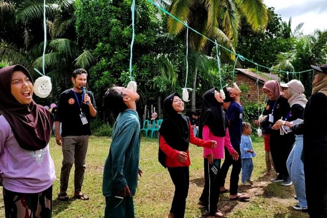 Sukseskan TMMD ke 115, Mahasiswa Kukerta Buat Lomba untuk Anak-anak