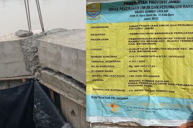 Pembangunan Turap Dusun Rambutan Masam Dikerjakan Asal Jadi, Bang Akmal Minta Inspektorat Periksa Pekerjaan