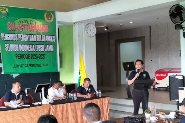 Silaturahmi Pengurus PBSI Jambi, Mezi: Mari Bersama-sama Majukan Prestasi Bulutangkis