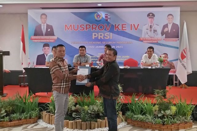 Aklamasi, Sapuan Ansori Pimpin PRSI Provinsi Jambi Periode 2023-2027