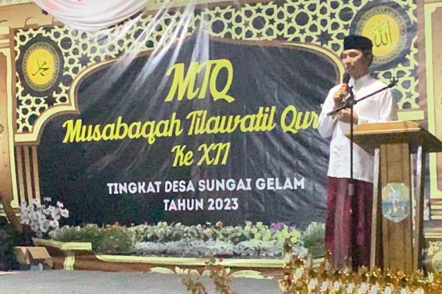 Hadiri Pembukaan MTQ di Sungai Gelam: Edi Purwanto Ajak Masyarakat Terus Mencintai Al Quran