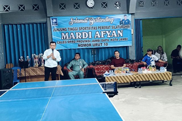 Gubernur Al Haris Buka Turnamen Tenis Meja Mardi Afyan Cup