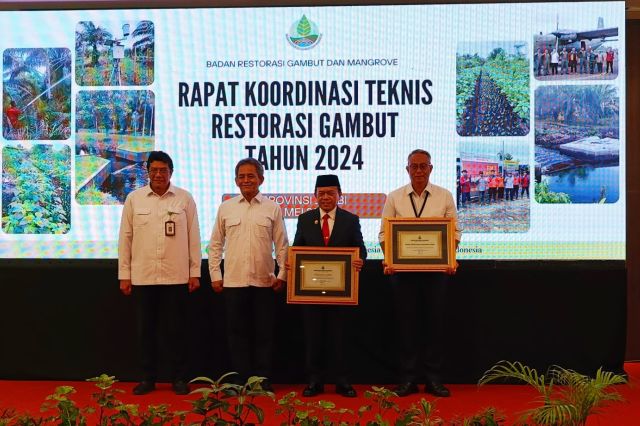 Berhasil Bawa Jambi jadi Referensi Restorasi Gambut Nasional: Gubernur Al Haris Terima Penghargaan BRGM