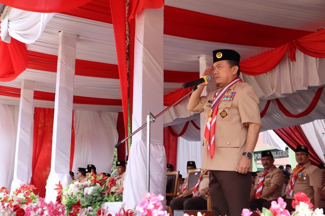 Al Haris Gubernur Jambi Pimpin Apel Puncak Perayaan Pramuka ke-63 di Kota Sungai Penuh