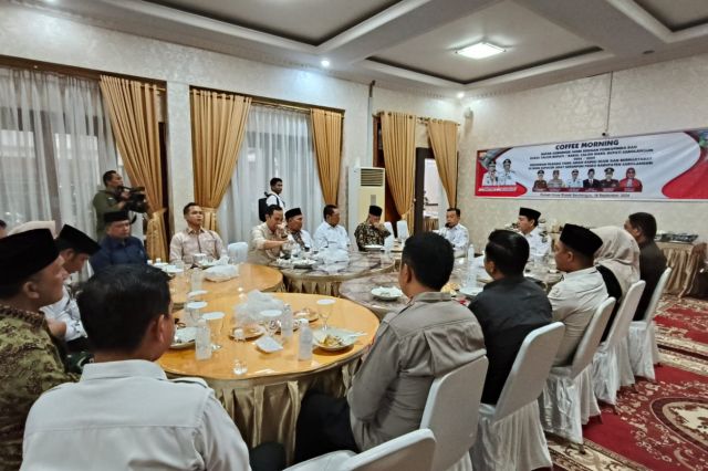 Al Haris Coffee Morning dengan Semua Cabup Sarolangun: Ajak Ciptakan Pilkada Aman dan Damai