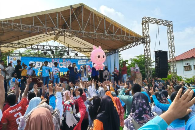 Warga Rimbo Bujang Padati Senam Ceria Bersama Al Haris