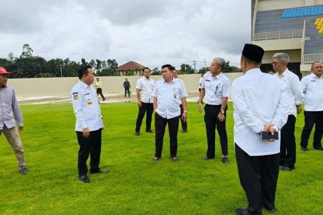 Gubernur Al Haris Tinjau Stadion Swarnabhumi: Tahun ini Lanjut Pekerjaan Atap dan Tribun