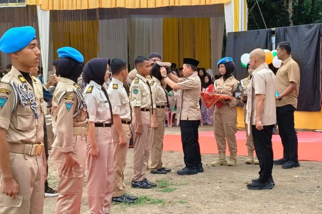 Gubernur Al Haris Resmi Launching dan Lantik Siswa SMKN Titian Teras Jambi di Bungo