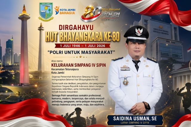HUT Bhayangkara ke-80: Kelurahan Simpang IV Sipin Apresiasi Dedikasi Polri
