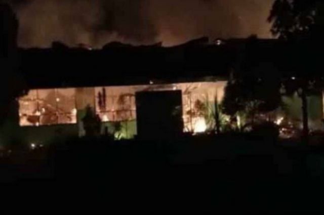 Kebakaran Hebat di SMA 8 Merangin, Beberapa Ruangan Ludes Terbakar