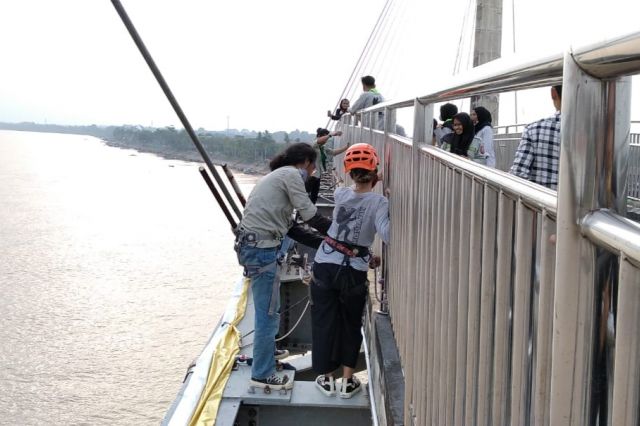 Peringati Hari Air Sedunia, Mapala Gelar Aksi di Sungai Batanghari