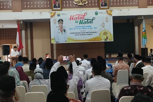 Gubernur Al Haris Halal Bihalal Bersama Masyarakat dan Pemkot Sungai Penuh