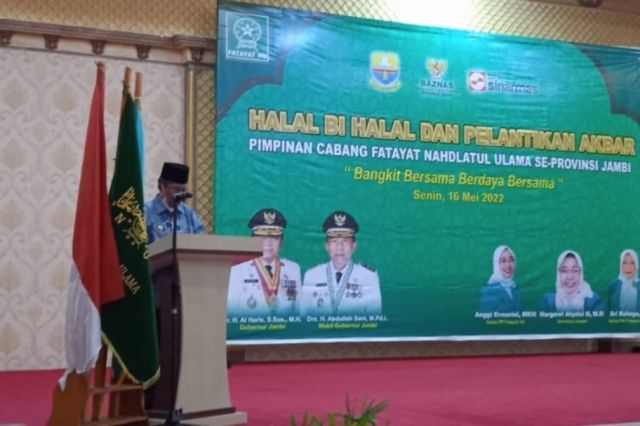 Pelantikan PC Fatayat NU se-Provinsi Jambi, Wagub Abdullah Sani: Perempuan Adalah Tiangnya Negara