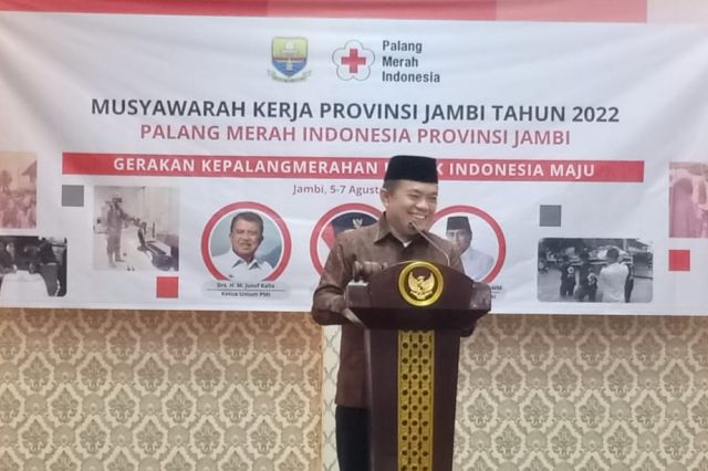 Gubernur Al Haris Buka Musyawarah Kerja PMI Provinsi Jambi Tahun 2022