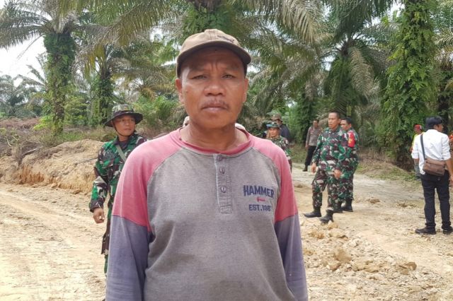 Seorang Warga Desa Kembang Sari Hibahkan Puluhan Hektar Tanah untuk Pembangunan Jalan TMMD ke 115