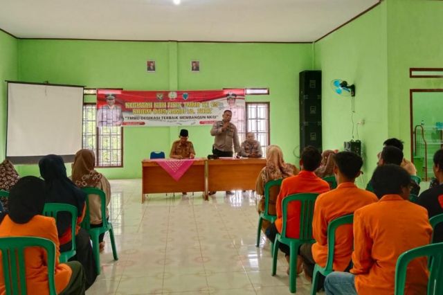 Satgas TMMD ke 115 dan Mahasiswa KKN UNJA Gelar Sosialisasi Bahaya Narkoba