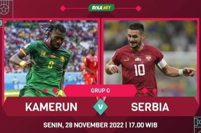 Link Nonton dan Prediksi Line Up Kamerun vs Serbia Piala Dunia 2022 Qatar
