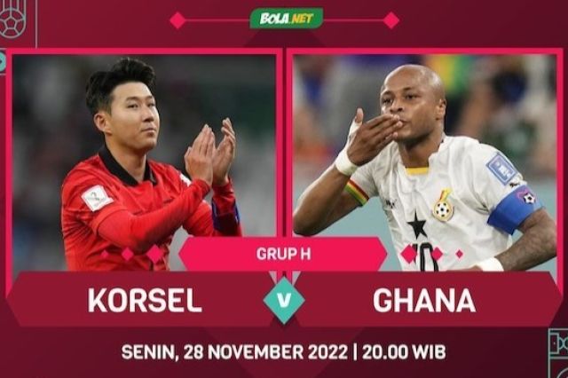 Link Nonton Streaming Korsel vs Ghana Piala Dunia 2022 Qatar
