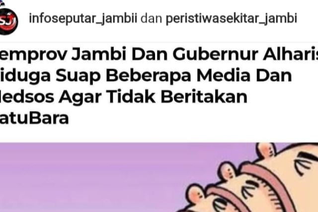Pemprov Akan Ambil Langkah Hukum Terkait Postingan Akun Infoseputar Jambii