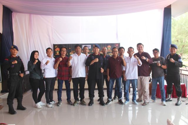 Dansat Brimob Polda Jambi Terima Silaturahmi Pengurus SMSI Provinsi Jambi