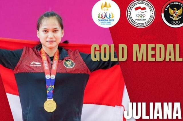 Juliana Klarisa Atlet Angkat Besi Asli Jambi Raih Medali Emas di Kamboja