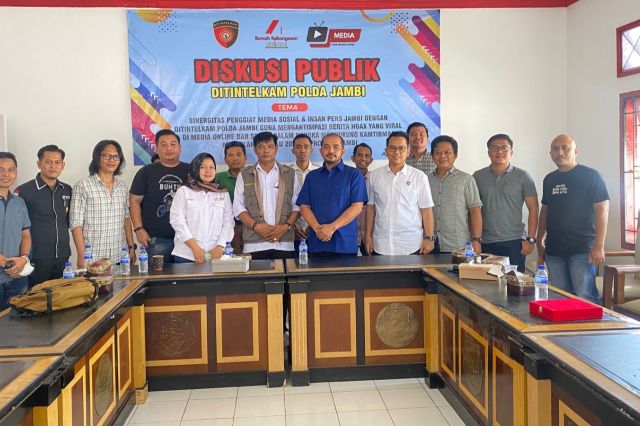 Jaga Kamtibmas Jelang Pemilu 2024: Ditintelkam Polda Jambi Gelar Diskusi Publik Bersama SMSI Jambi