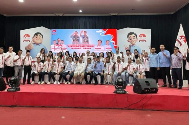 Pandawa Lima Jambi Dikukuhkan: Rangkul Semua Kalangan Memenangkan Prabowo-Gibran