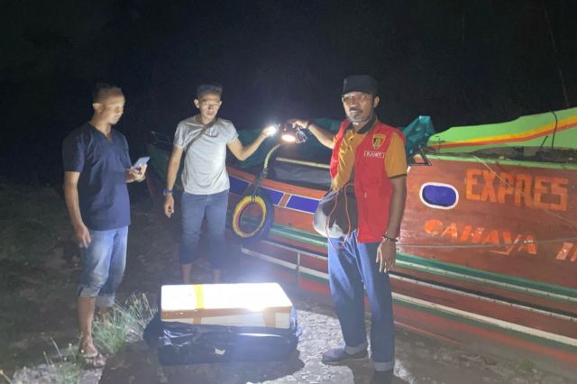 30 Dus Strefoam dalam Speed Boat Berisi Baby Loobster Diamankan Polsek Mendahara Ilir