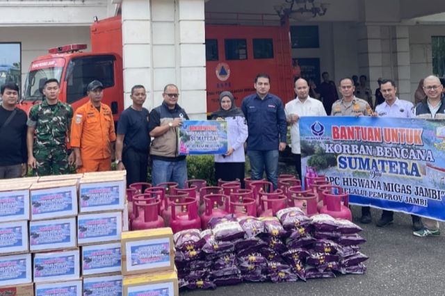 Hiswana Migas Jambi Salurkan Bantuan untuk Korban Banjir dan Longsor Sumatera