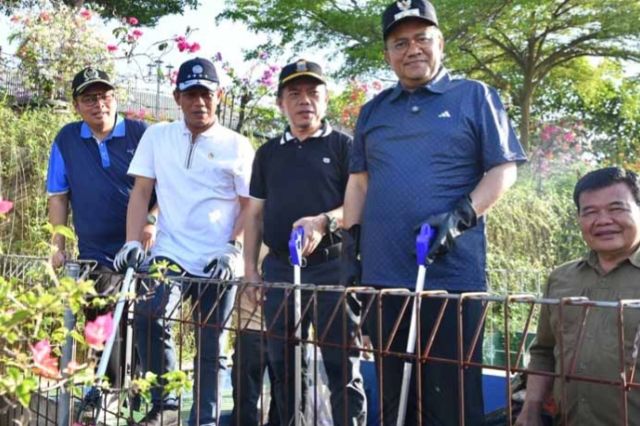 Wali Kota Maulana Dampingi Gubernur dan Menteri Lingkungan Hidup Pimpin Gerakan Indonesia Asri di Kawasan Wisata Danau Sipin