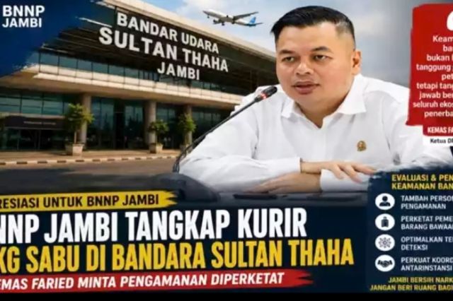 Apresiasi Penggagalan Penyeludupan Sabu 2 Kg di Bandara: Kemas Faried Minta Sistem Keamanan Diperketat