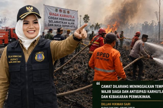 Rawan Karhutla dan Kebakaran Permukiman: Bupati Dillah Hich Larang Camat Tinggalkan Wilayah