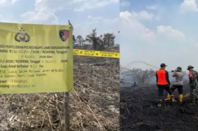 5 Pelaku Pembakar Lahan Ditangkap: Polda Jambi Tegaskan Sanksi Tegas Tanpa Kompromi