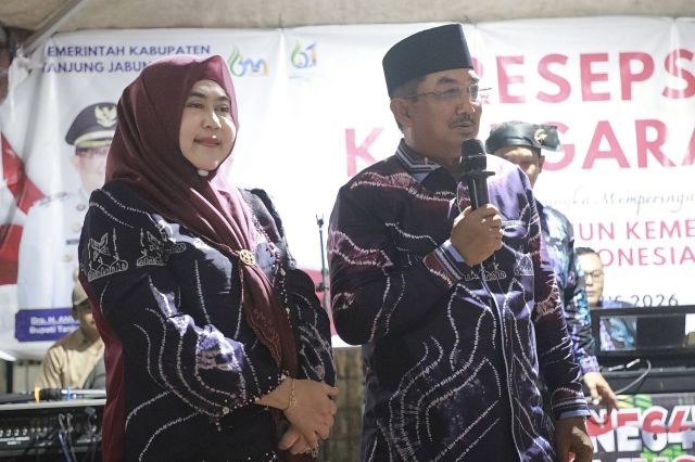 Malam Resepsi Kenegaraan HUT ke-81 RI: Bupati Anwar Sadat Ajak Masyarakat Kawal Kemajuan Tanjab Barat