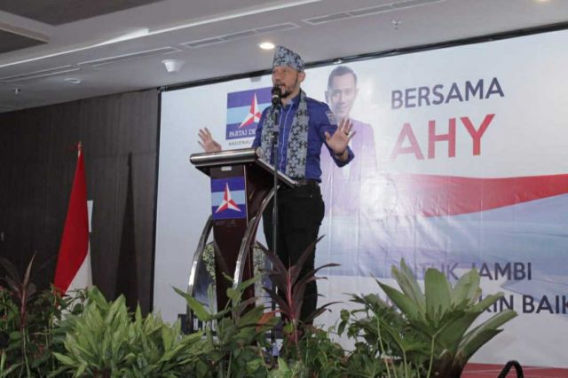 AHY Turun Gunung Menangkan Fachrori-Syafril di Pilgub Jambi