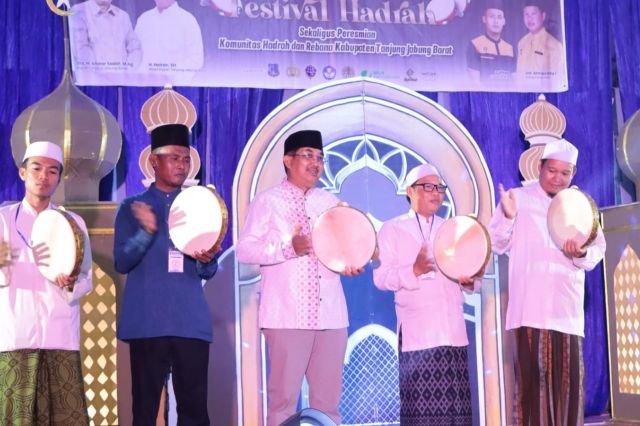 Bupati Anwar Sadat Buka Festival Hadrah Tanjab Barat Tahun 2024