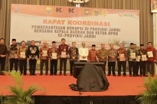 Bupati Anwar Sadat Ikuti Rakor Pemberantasan Korupsi di Provinsi Jambi