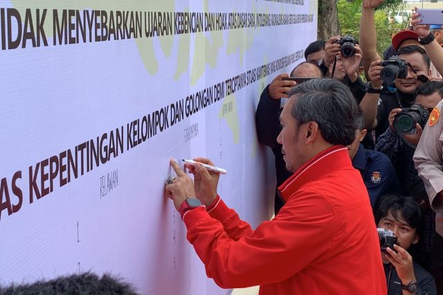 Deklarasi Pemilu Damai, Edi Purwanto: Mari Kita Ciptakan Situasi Kondusif di Jambi