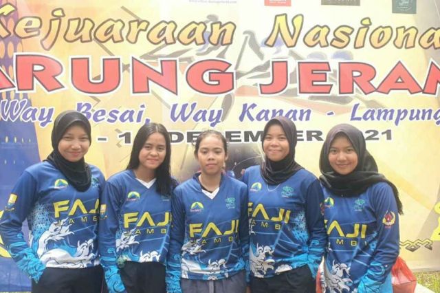 Atlet Arung Jeram Junior Putri Jambi Raih Juara Umum 3 Kerjunas Lampung