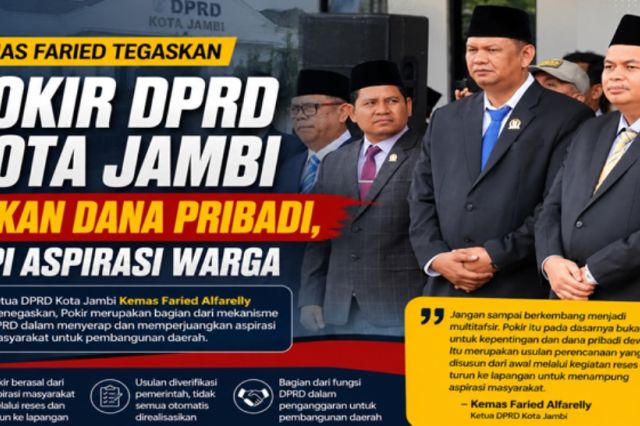 Kemas Faried Buka Suara Soal Pokir DPRD Kota Jambi: Murni Aspirasi Warga, Bukan Cek Kosong