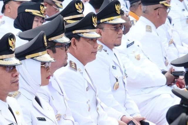 Wabup Hairan Hadiri Upacara Peringatan HUT Otonomi Daerah XXVII Tahun 2023 di Makassar