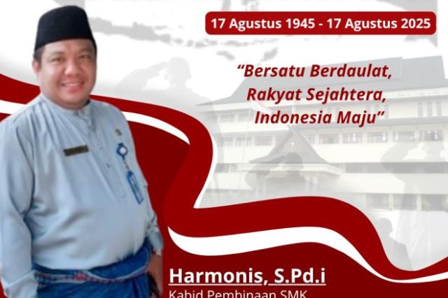 Kabid SMK Disdik Jambi Ucapkan Selamat HUT ke-80 RI