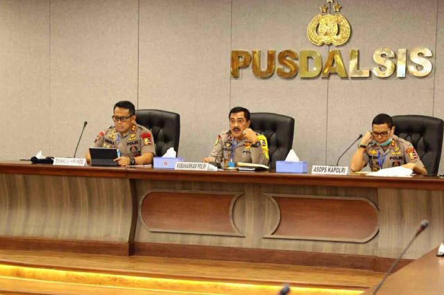 Kabaharkam Polri Pimpin Rakor Lanjutan Ops Aman Nusa II Penanganan Covid-19