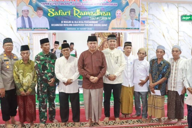Pemkab Tanjab Barat Gelar Safari Ramadan di Masjid Al Ula Desa Penyabungan Kecamatan Merlung