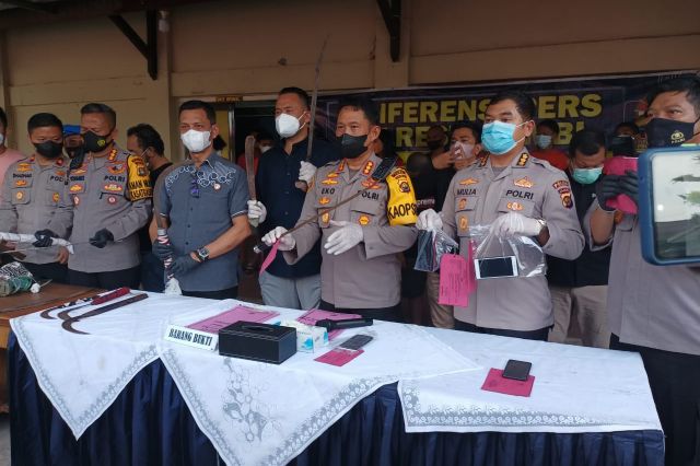 Polisi Amankan 14 Orang dari Tiga Kelompok Geng Motor di Kota Jambi